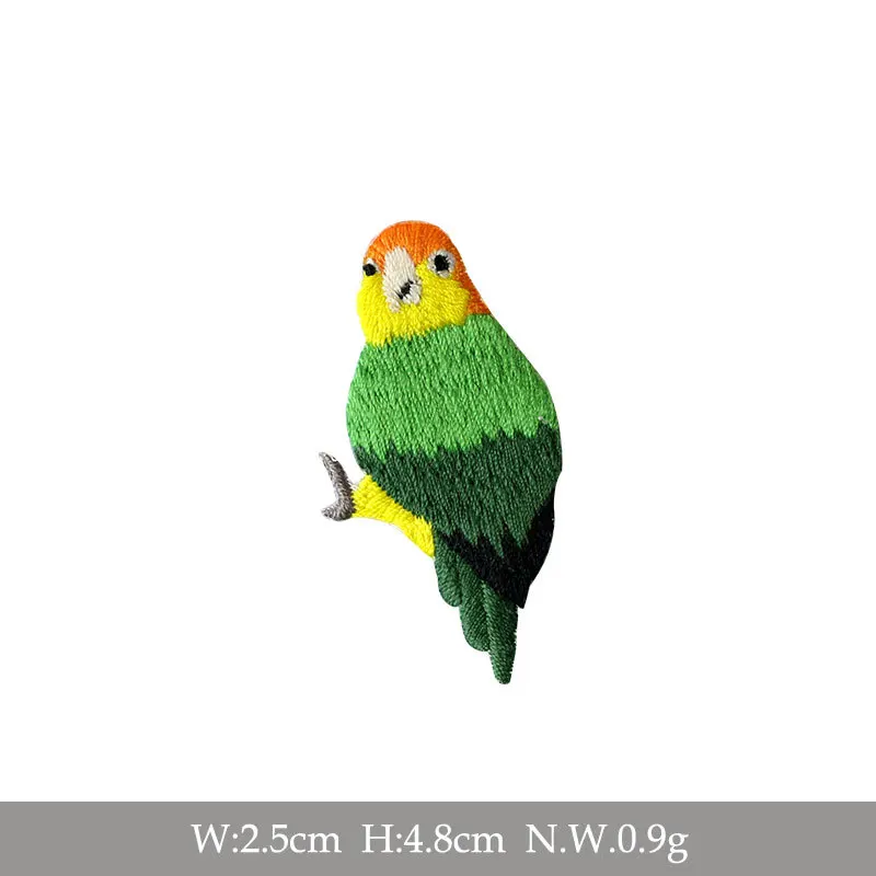 MAXSIN FUN цельная нашивка с милым мультяшным попугаем для одежды наклейка железные
