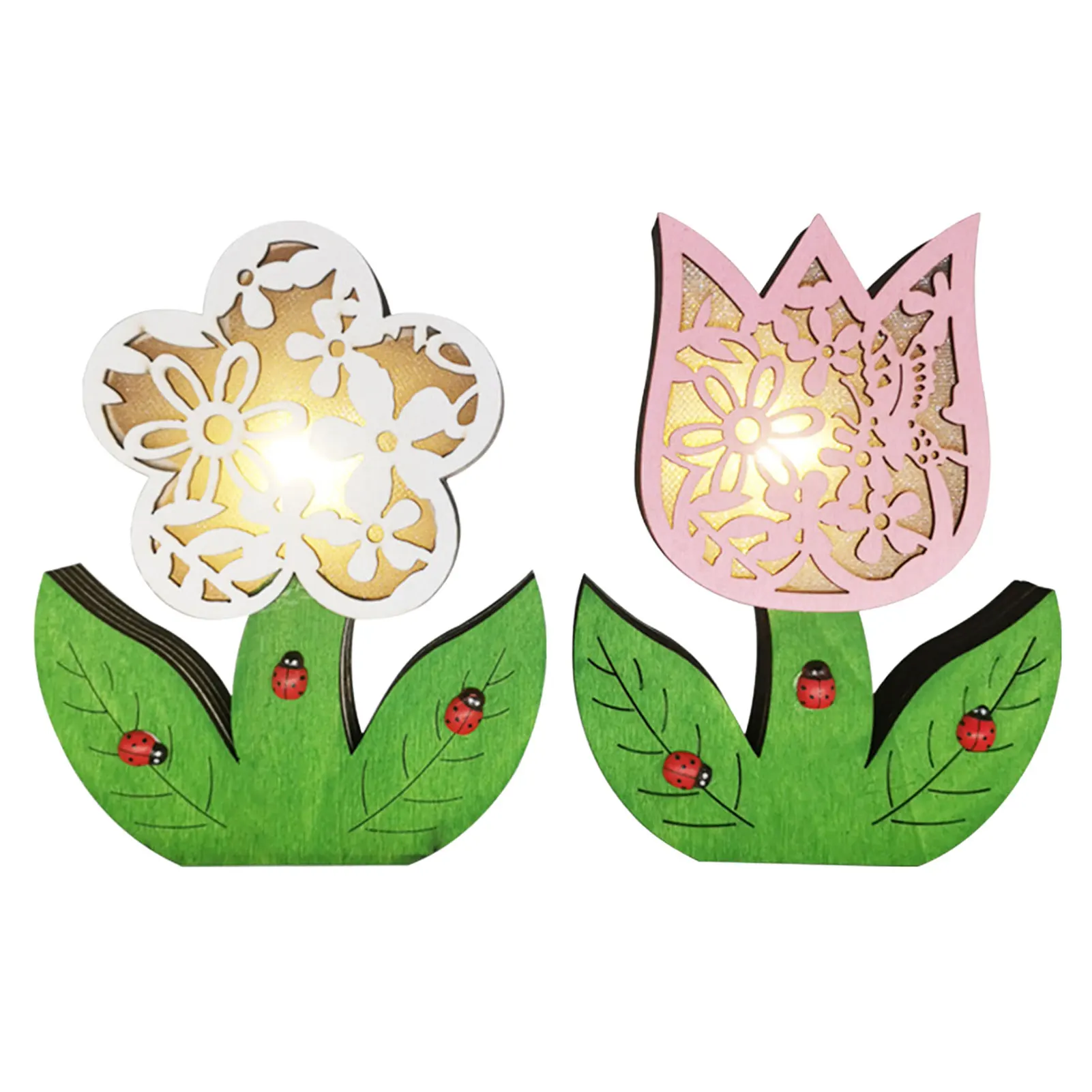 

Деревянные пасхальные украшения со светодиодной подсветкой, искусственные украшения для дома, весенний декор, пасхальное яйцо кролика, нас...