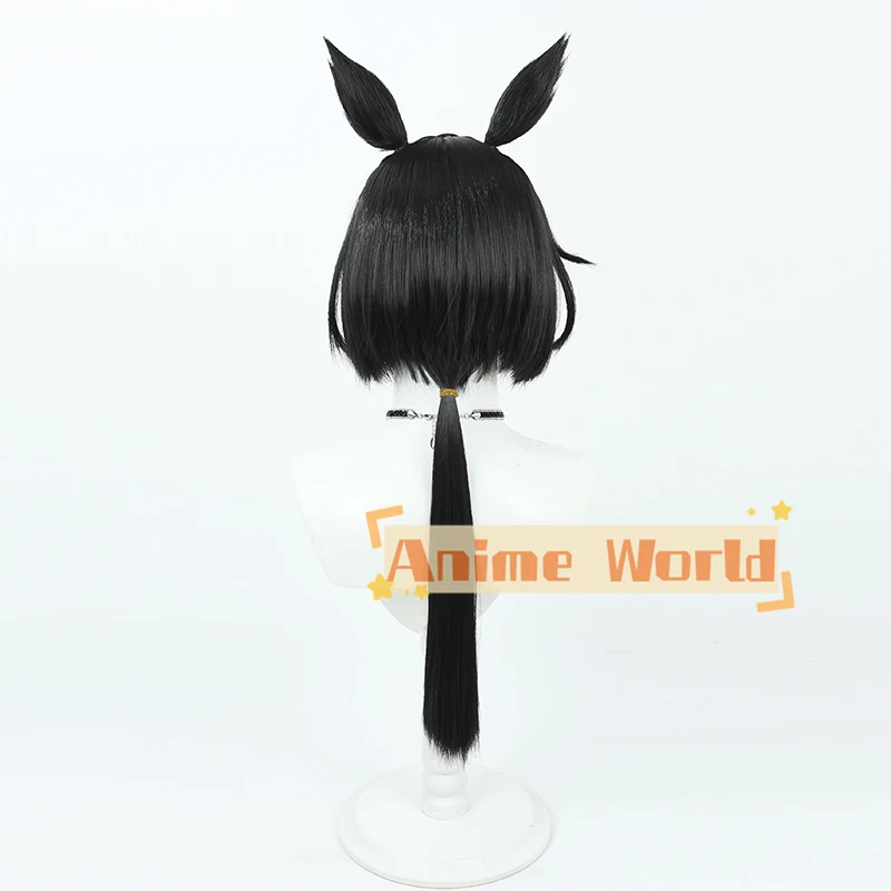 Парик для косплея АМА муме красивый Дерби кинейро риотей с ушками черный