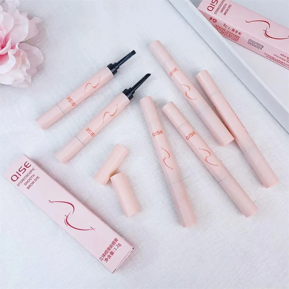 

Eyebrow Pen With Brush Waterproof 4D Brown Brows Tint Tattoo Cosmetic Long Lasting Natural Eyebrow Dyeing Cream Eye Brow Pencil