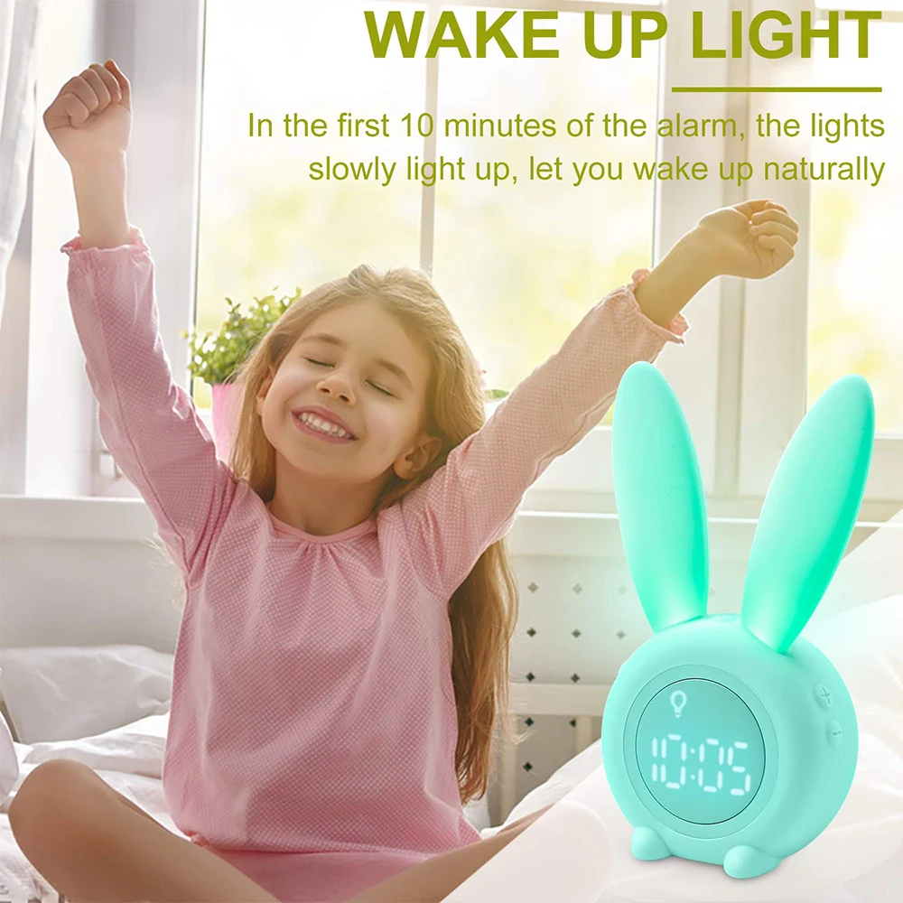 

Rabbit Sound Induction Timer Alarm Clock Creative LED Digital Alarm Clock Induction Small Alarm Clock USB Clock With Night Light