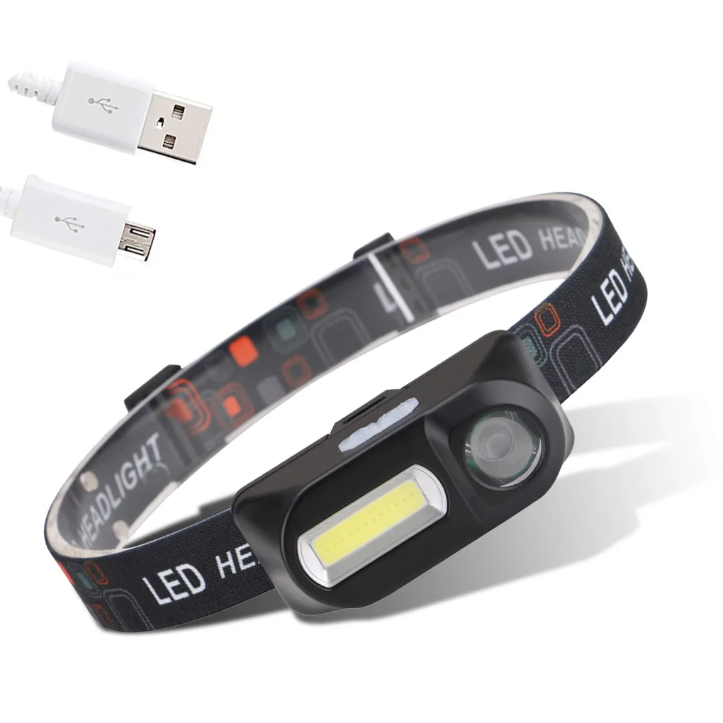 

Headlight Waterproof Flashlight Rechargeable Adjustable Headlamp Powerful Lighting Accessory for Fishing Riding