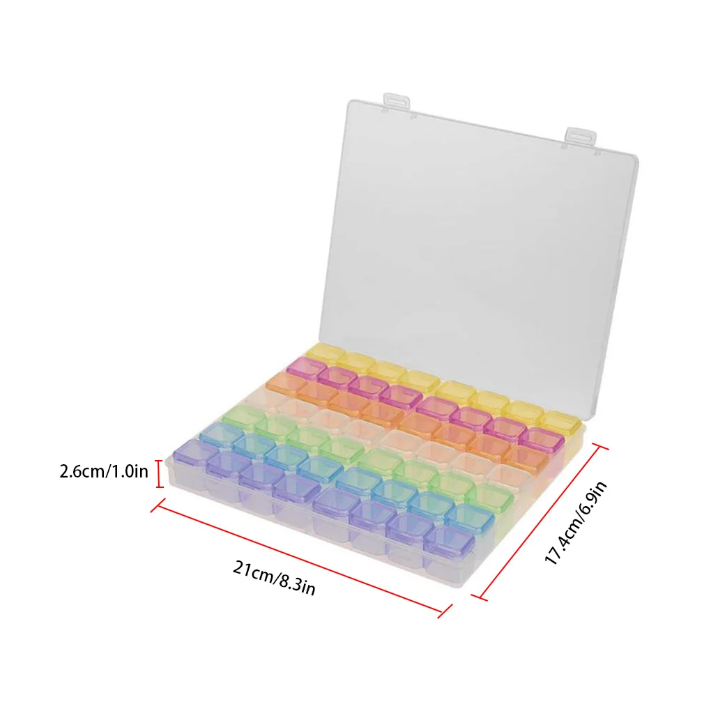 

Шкатулка для ювелирных изделий, пластиковый органайзер для сережек и ожерелий с 56 отделениями для домашнего магазина