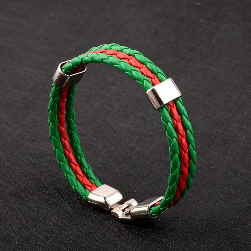 Унисекс Металлический Сплав Браслет С Национальным Флагом Искусственная Кожа