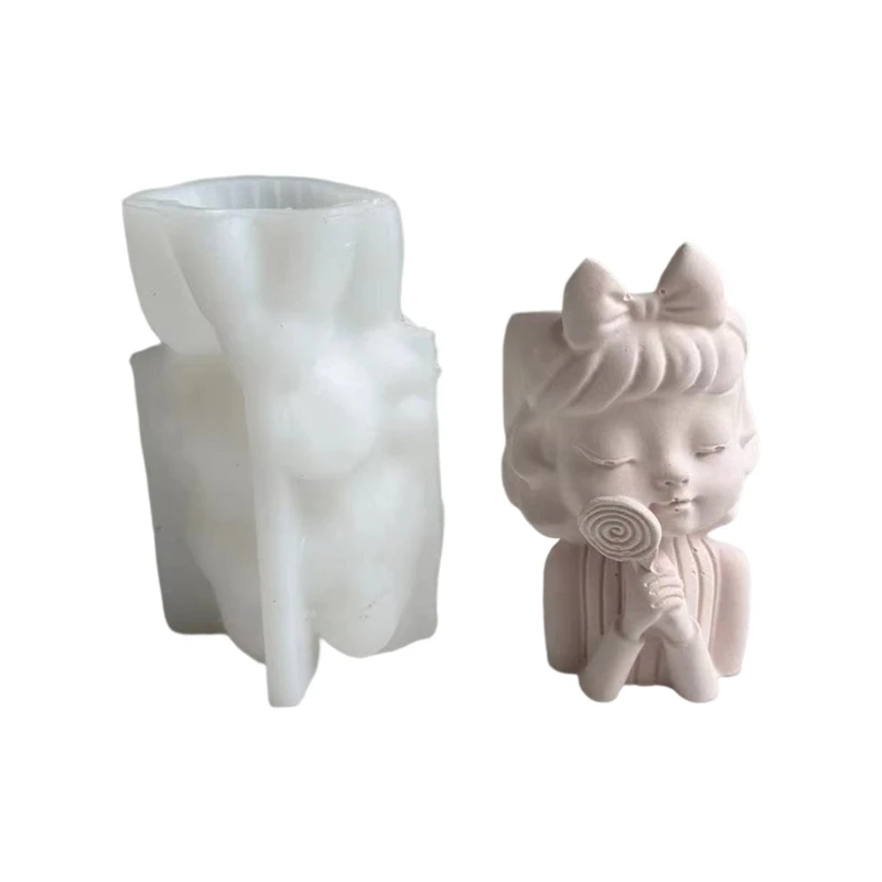 

Flower Pot Silicone Mold Concrete Cement Plant Pot Mold Flowerpot Epoxy Resin Mould Makeup Brush Holder Organizer Mold