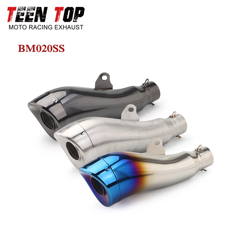 

51mm Universal Motorcycle Exhaust System GP Muffler Stainless Steel R1 R6 R3 Nmax155 DUKE390 Silencieux Moto échappemen Motobike