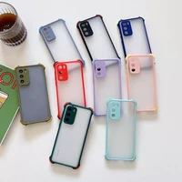 anti fall phone case for oppo find x3 x2 neo pro lite shockproof matte transparent candy colors cover free shipping