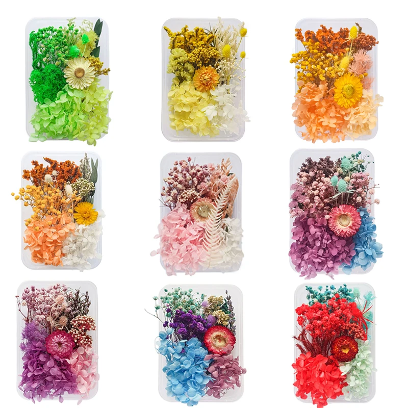 Mixed Dry Flower Materials Candle Aromatherapy Fan Floating Bottle Photo Frame Embossed Diy Decorative Gift