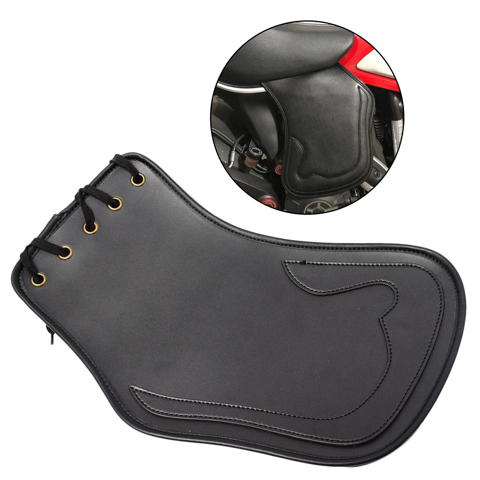 

Motorbike PU Leather Saddle Deflector for Decorative Side