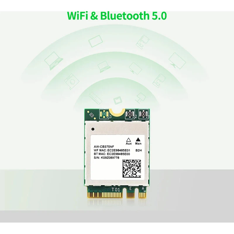 AW-CB375NF двухдиапазонный беспроводной NIC 2 4G/5 ГГц WiFi 5 Bluetooth 0 модуль для JETSON Ксавье