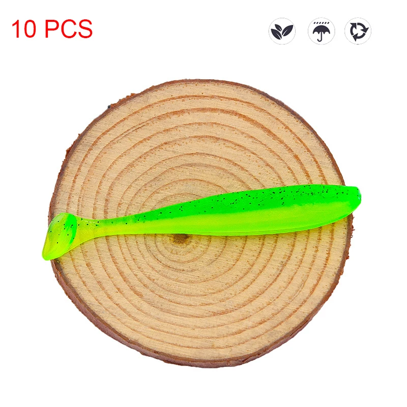 

10 шт., силиконовые рыболовные приманки, 5,5/6,5/7 см