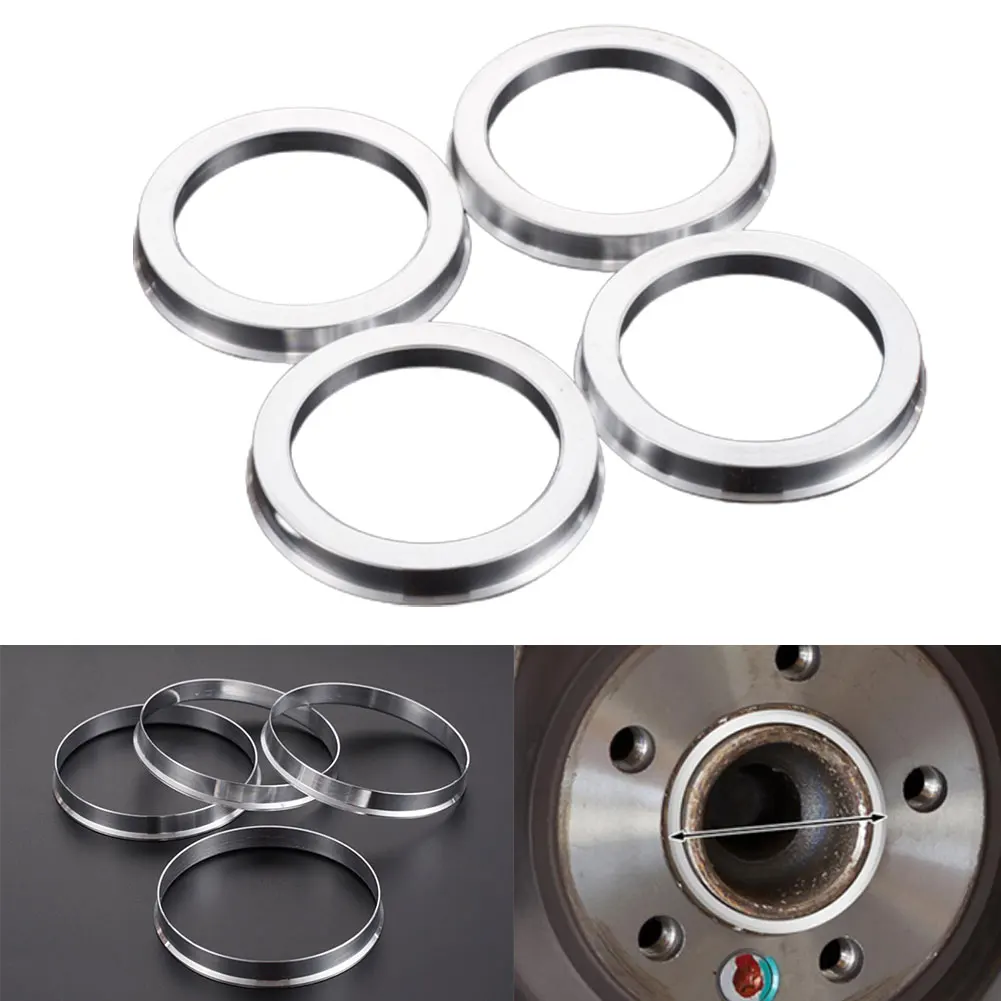 

4pcs Convenient Durable 100% Brand New High Quality Hub Centric Rings Silver Tone High Quality Part Silver Tone