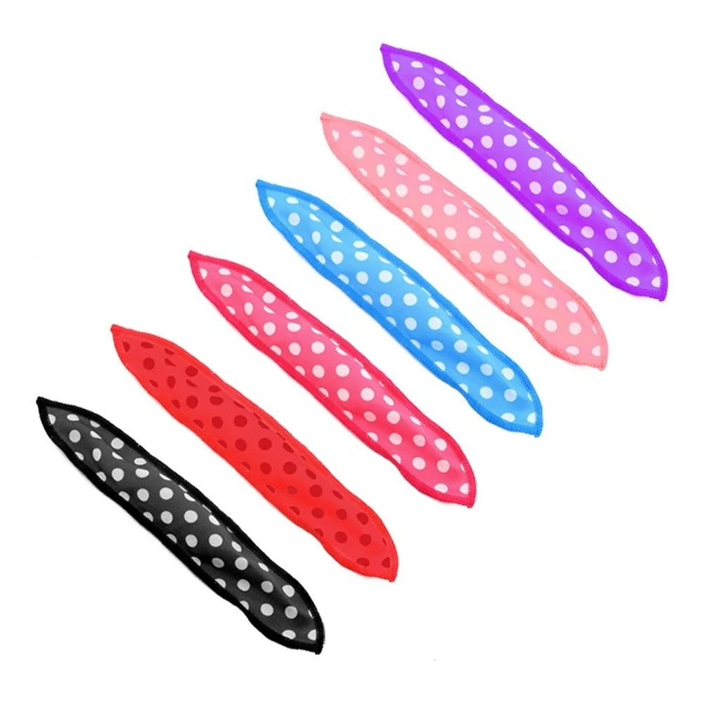 

New Dots Wind-up Pear Head Curler Sponge Hair Curl Bowknot Sleep Hair Curler