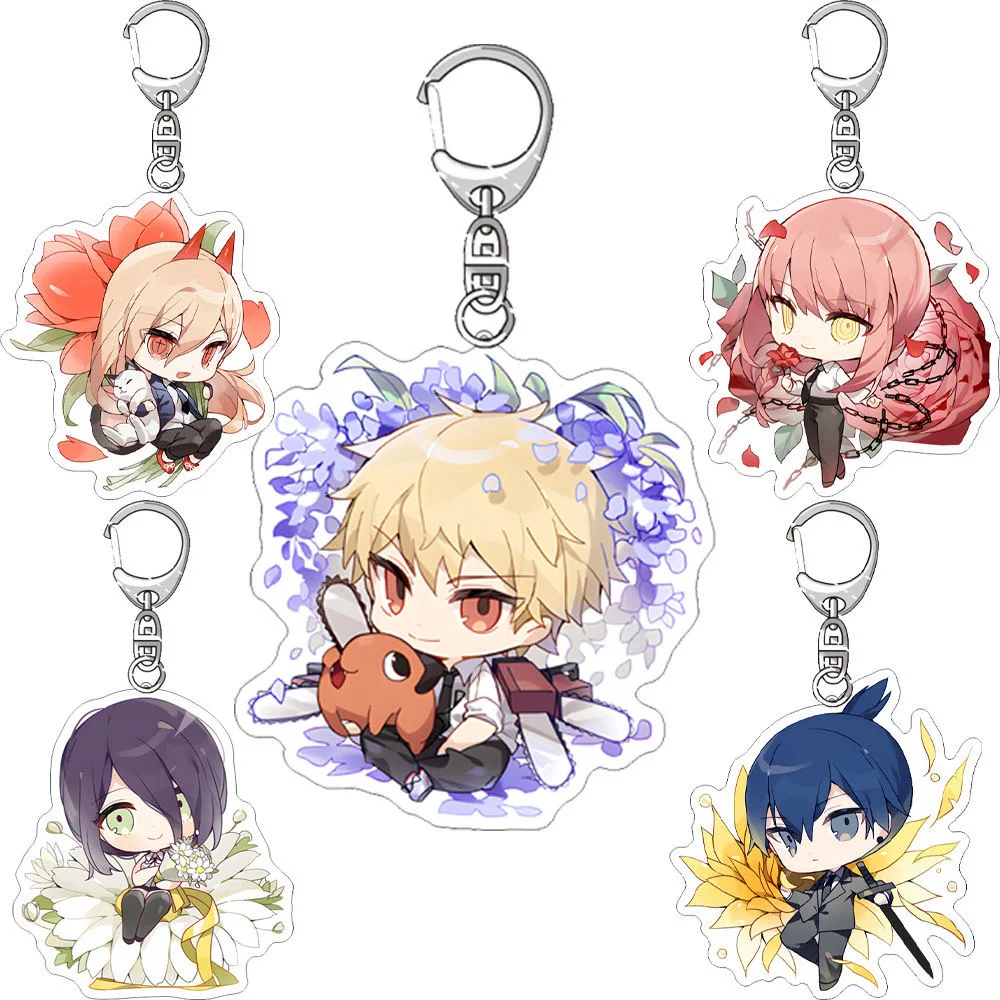 

Anime Chainsaw Man Hayakawa Aki Denji Cosplay Keychain Acrylic Key Chain Pendant Keyring