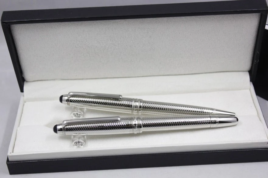 

Роскошная металлическая шариковая ручка, роскошные W волновой узор, подпись, Шариковые гелевые ручки, авторучки, офисные принадлежности