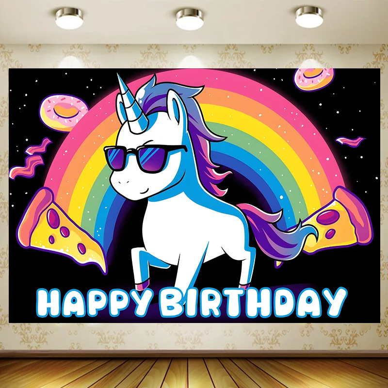 Фон для фотосъемки с изображением единорога баннера украшения детской комнаты