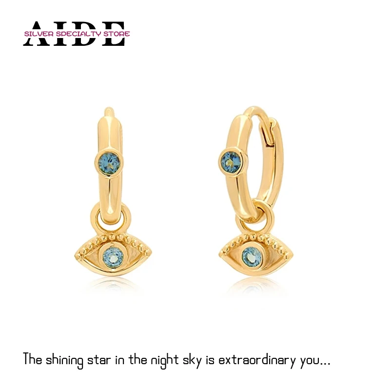 

AIDE 2021 Trend 925 Sterling Silver Zircon Huggie Earrings for Woman Piercing Hoop Earring Pendientes Aretes Jewelry Gift Bijoux