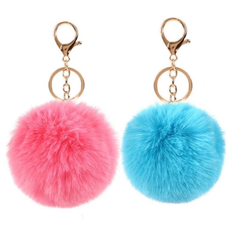 

8cm Soft Cute Fluffy Keychain Car Bag Decoration Keychain Shoes Hats Clothing Accessories