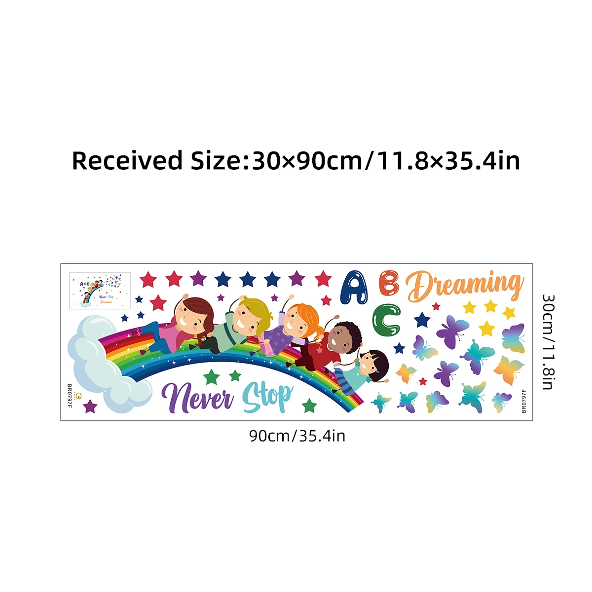 1 шт. красочные звезды радуги игры детские наклейки на стену с узором для детской