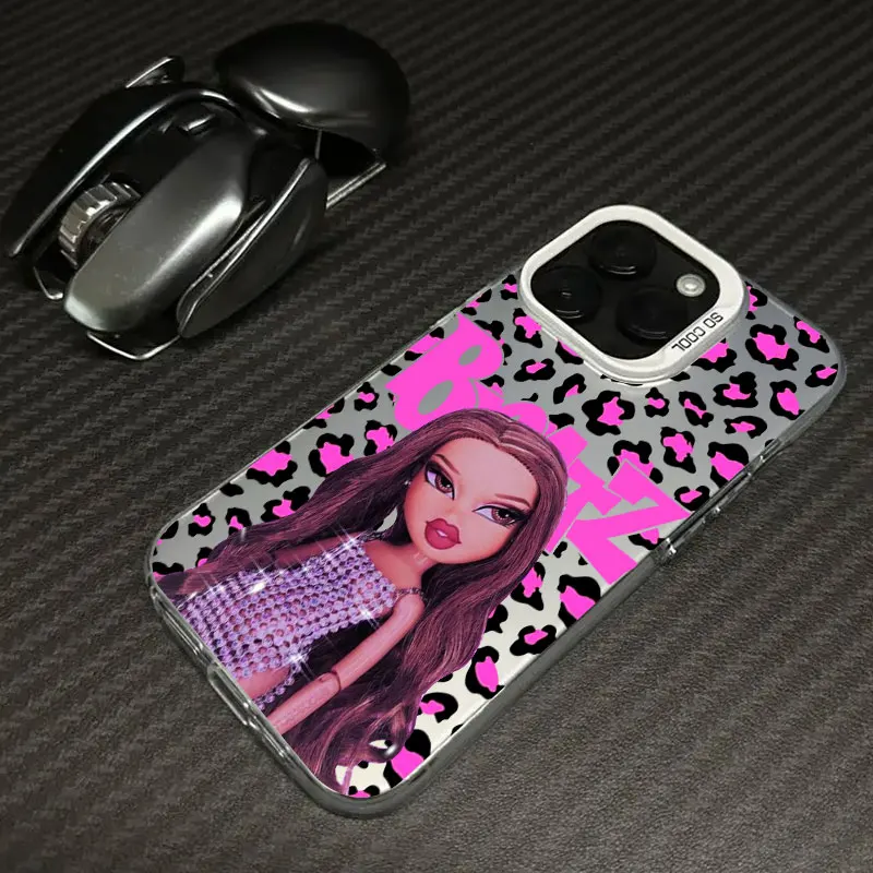 Фото Милый розовый чехол для телефона с изображением кукол Bratz для Samsung Galaxy S26 S25 S24 S23 S22 S21 S20 Note20 FE Ultra Edge Plus 4G 5G, матовый чехол №5