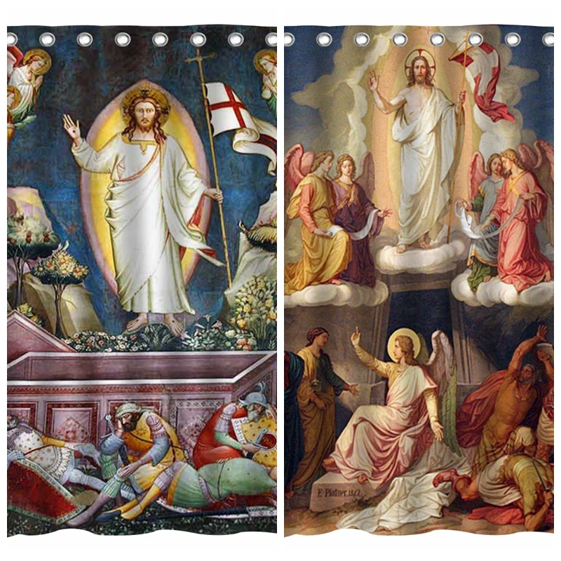 

The Resurrection Of Our Lord Jesus Christ Icon Easter Mass Festival Waterproof Shower Curtain By Ho Me Lili For Bathroom Decor