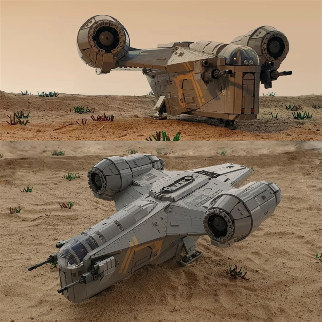 

IN STOCK Movie MandalorianN LepinBlocks Large The Razor Crest Compatible 75292 MOC 37840 Building Blocks Bricks Toys Gifts