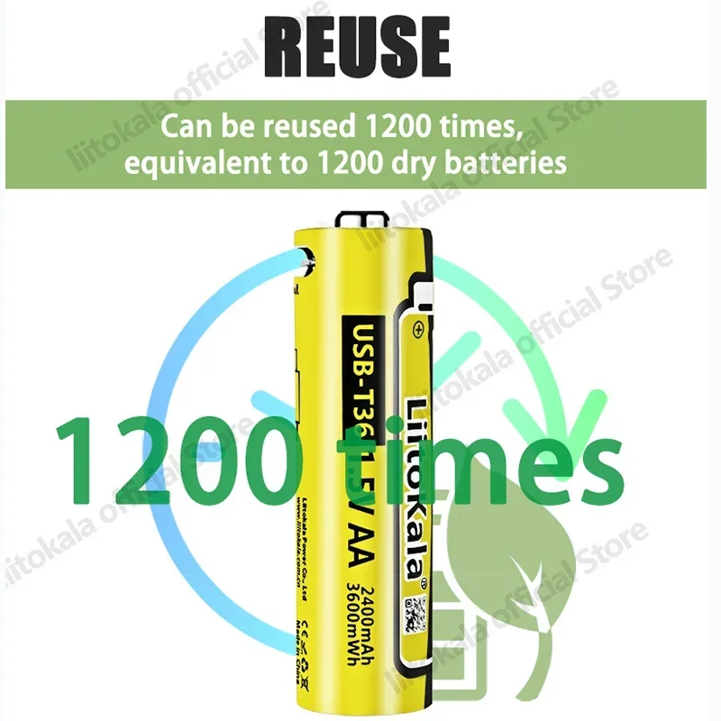 40 шт. аккумуляторные батарейки AA 1 5 В МВт-ч