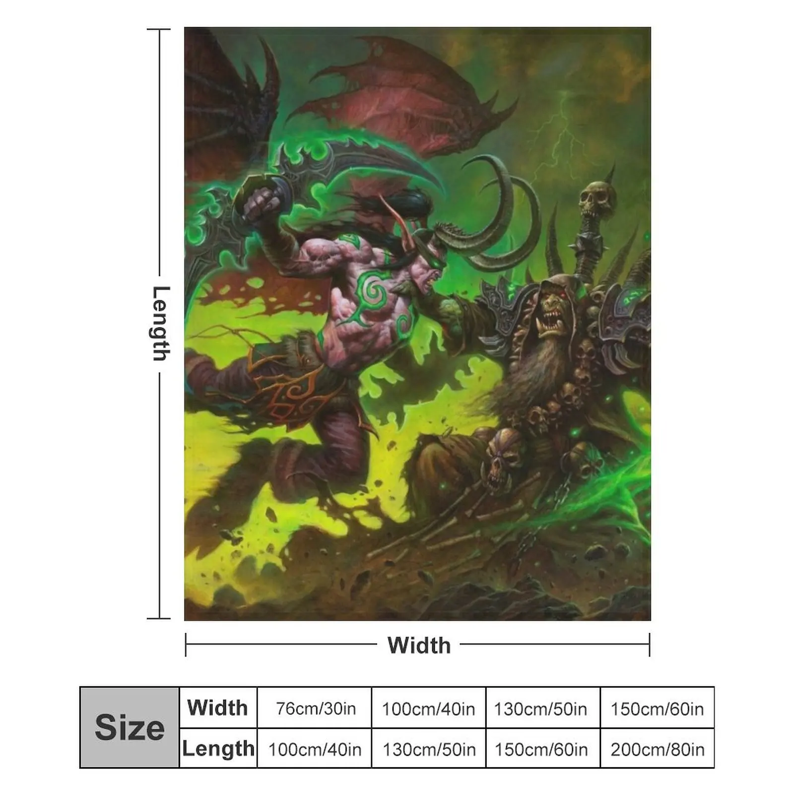 Одеяло Illidan Stormrage Battles Guldan мягкий плюшевый плед для зимних одеял