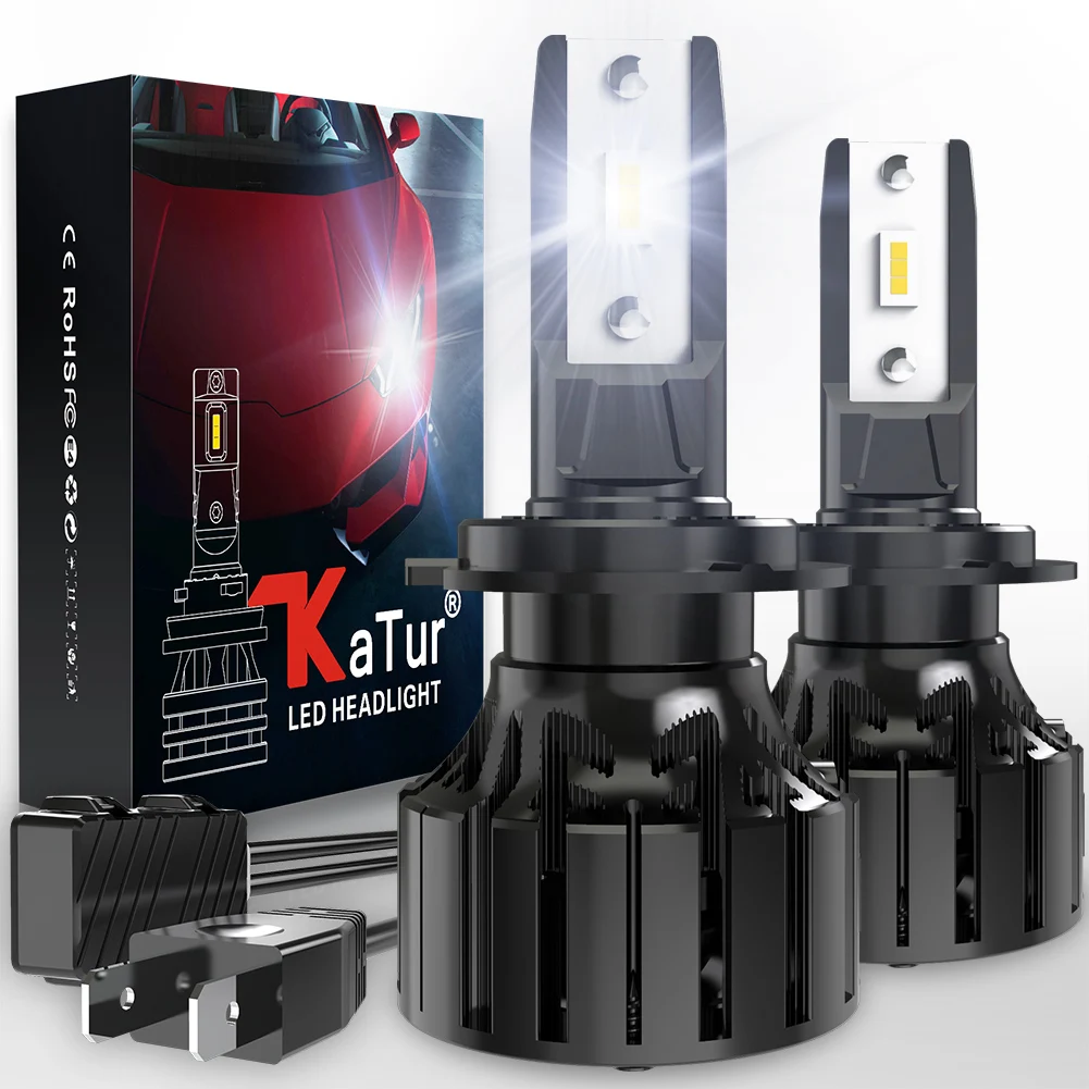 2 шт. H7 цоколь светодиодная автомобильная фара 100 Вт высокой мощности турбола 6000K