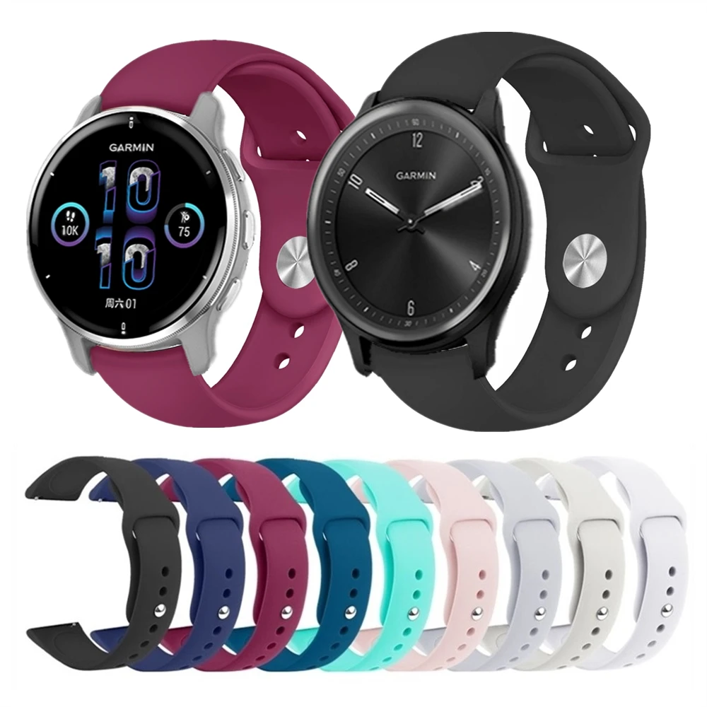 Силиконовый ремешок для Garmin CAME 2 Plus Vivomove спортивные ремешки Vivo WATCH Xiaomi S1 TicWatch GTK GTA