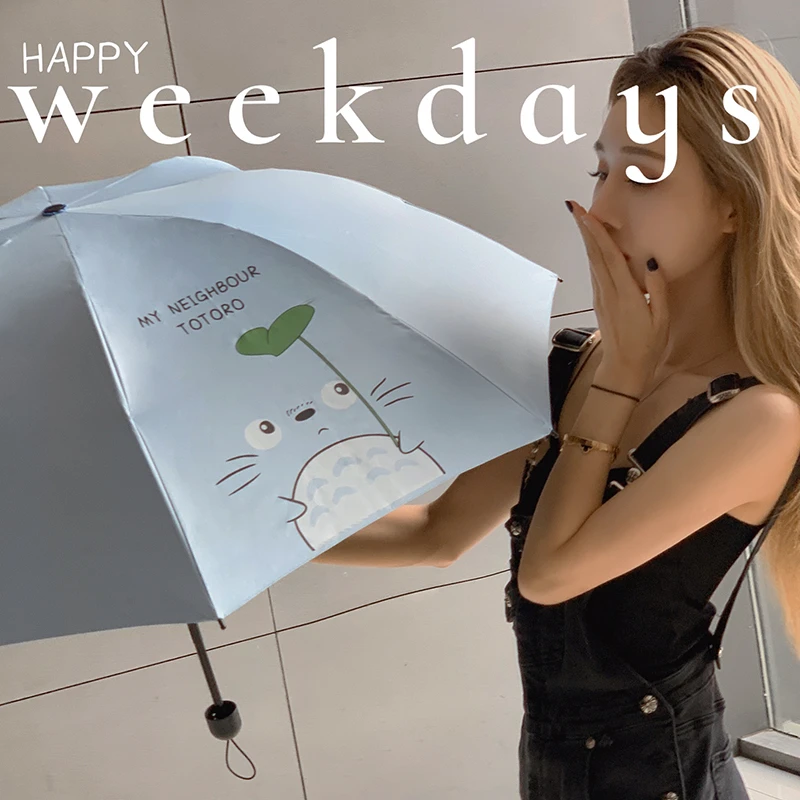 

Children Umbrella Anime My Neighbor Totoro Cute Daily Folding Umbrella Cosplay Collection Kids Cartoon Dragon Cat Umbrella