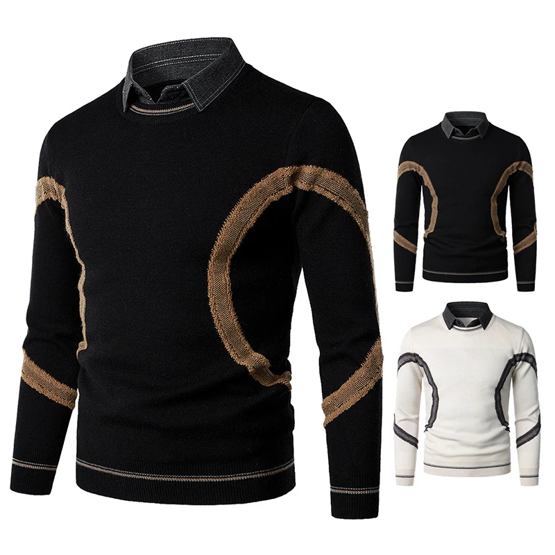 

Autumn and Winter Men's SweaterWear Fashion Stand Collar Sweater Clothing Man Casual Pullover