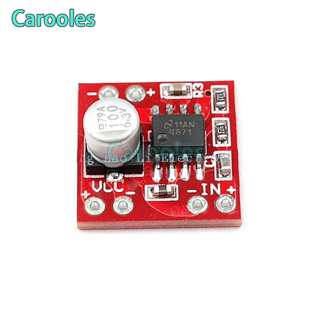 

LM4871 One Single Channel Mono Digital Amp Amplifier Board 3W Small Power Audio Module Speaker Oscillator Driver DC 3V-5V