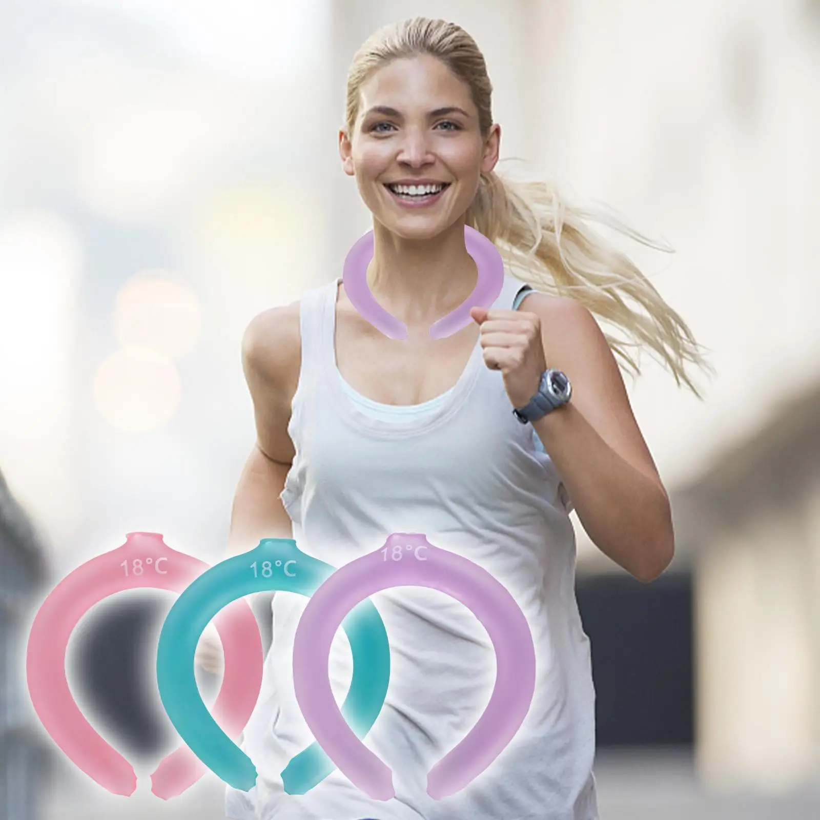 

3 Colors Summer Cooling Neck Wraps Ring Outdoor Sports Cooler Chiller Pillow Tube Neck Ice Cold Reusable Massager Cushion N Y3A8