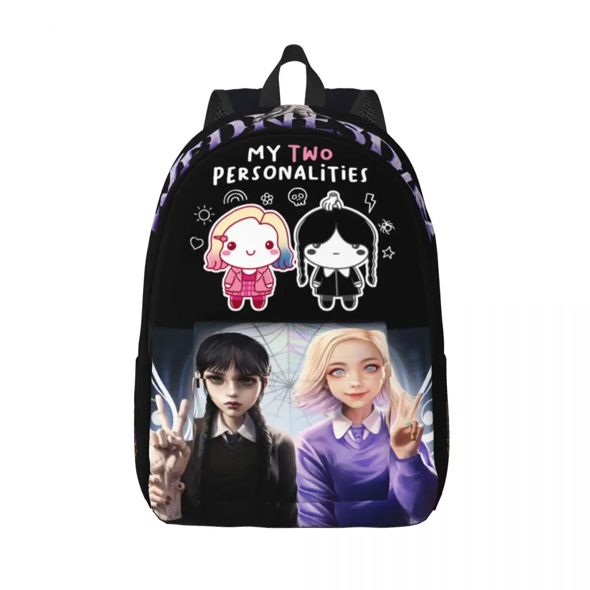 

Wednesday Addams & Enid Sinclair Backpack Cute Sisterhood Student's Schoolbag Bookbag Teenage Bagpack Travel Bag