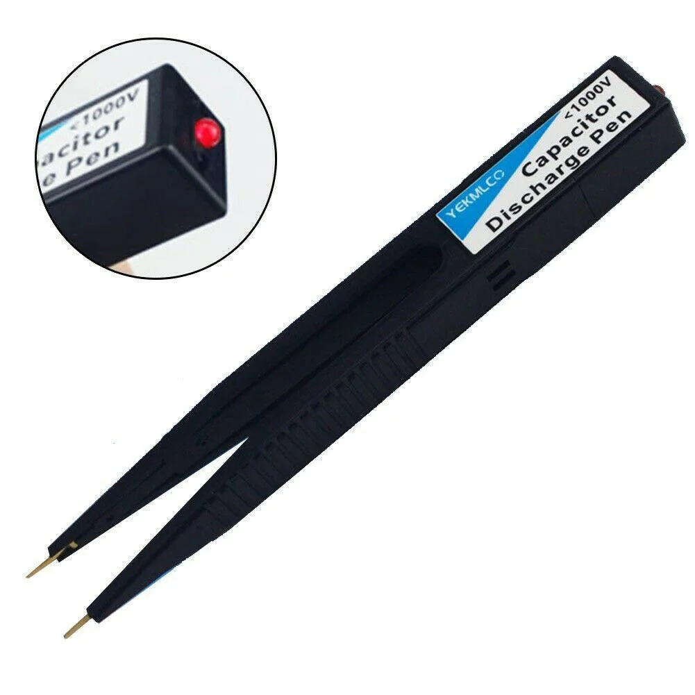 

1PC High Voltage Fast Discharge Capacitive Drain Pen Capacitor Discharge Pen Digital Sparkpen Discharger Electronic Repair Tool