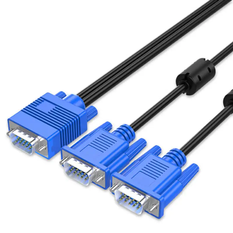 

VGA Distributor 1 VGA Port Divided Into 2 VGA Ports Computer Synchronous Display Projector Connection Cable HD Video Extender