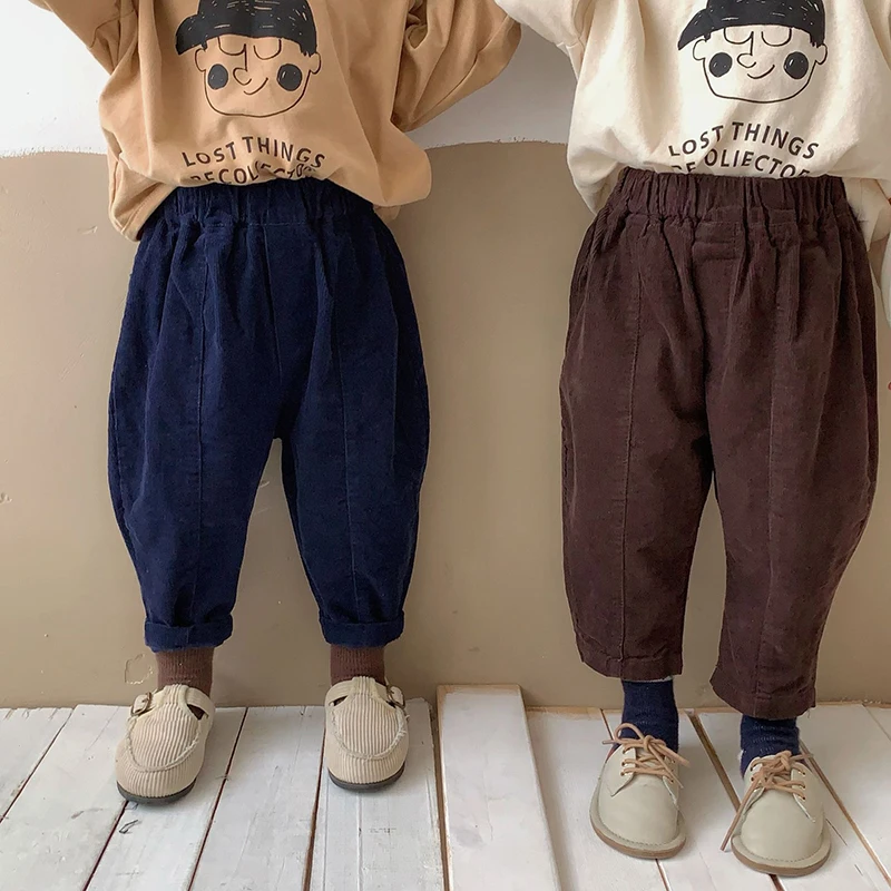 

MILANCEL New Autumn Kids Corduroy Pants Boys Trousers Korean Style Loose Casual Pants