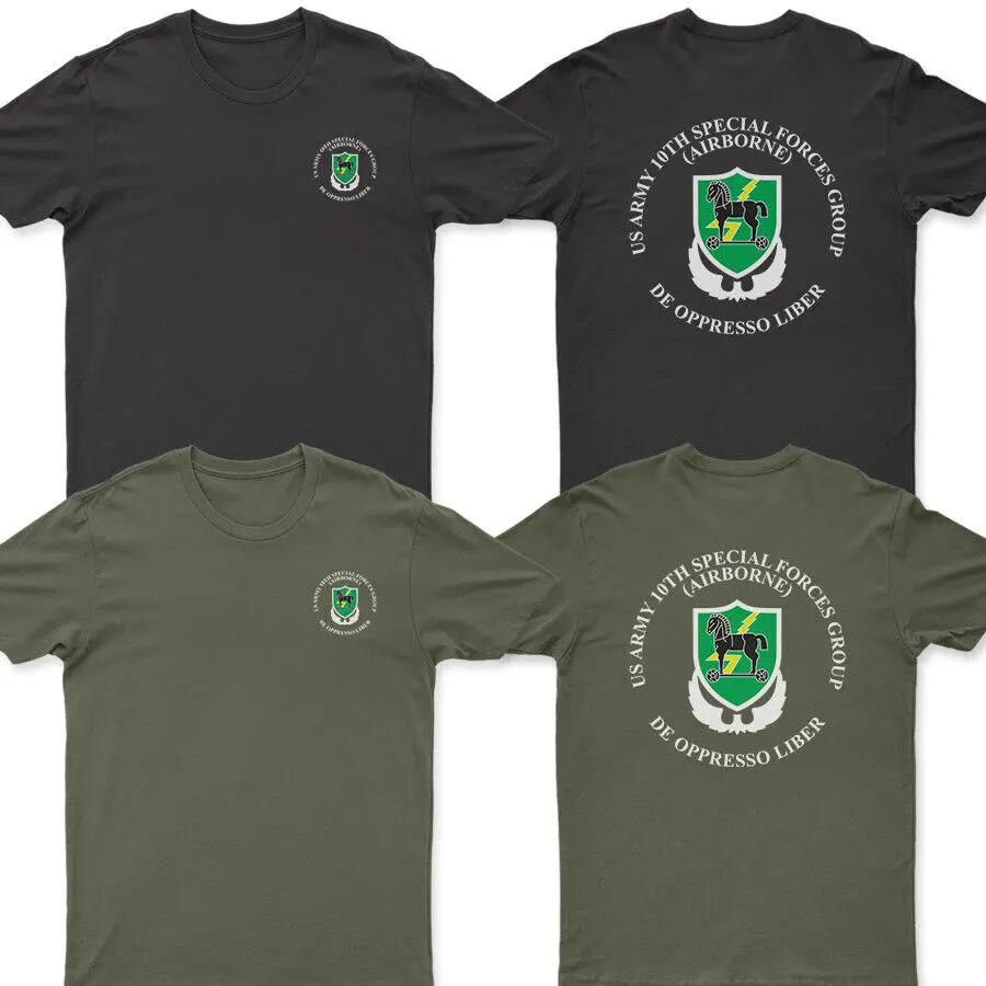 

US Army 10th Special Forces Group Airborne T-Shirt 100% Cotton O-Neck Summer Short Sleeve Casual Mens T-shirt Size S-3XL