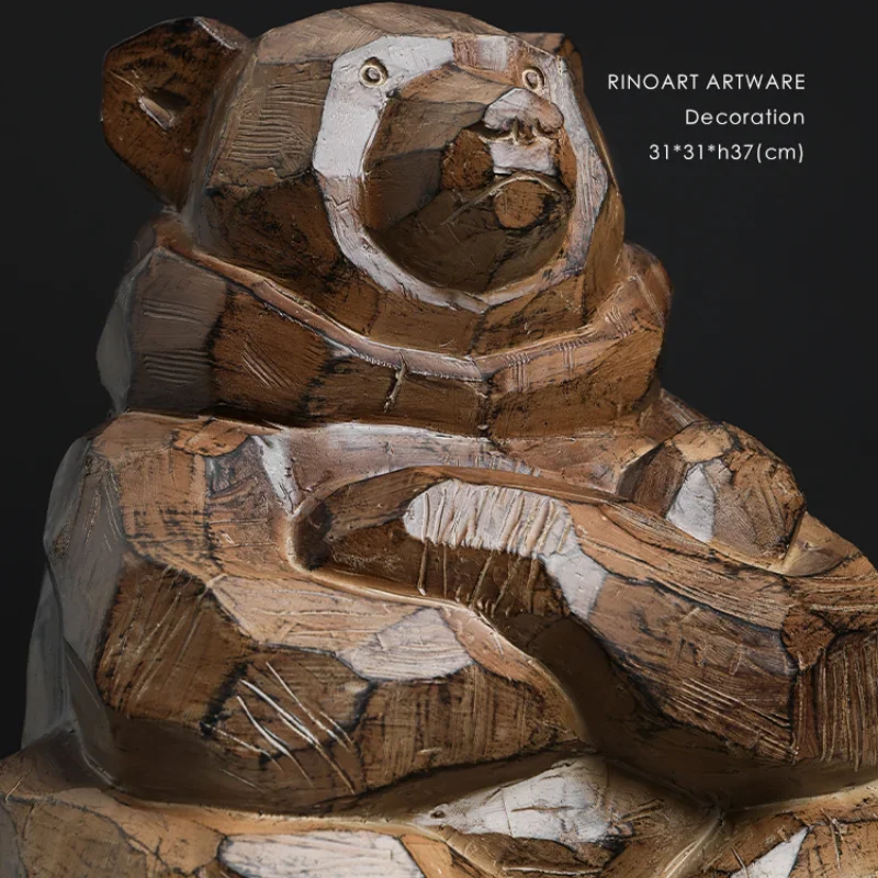 Коллекционная работа Hokkaido Craftsman Guardian Bear резьба по дереву украшения для входа из