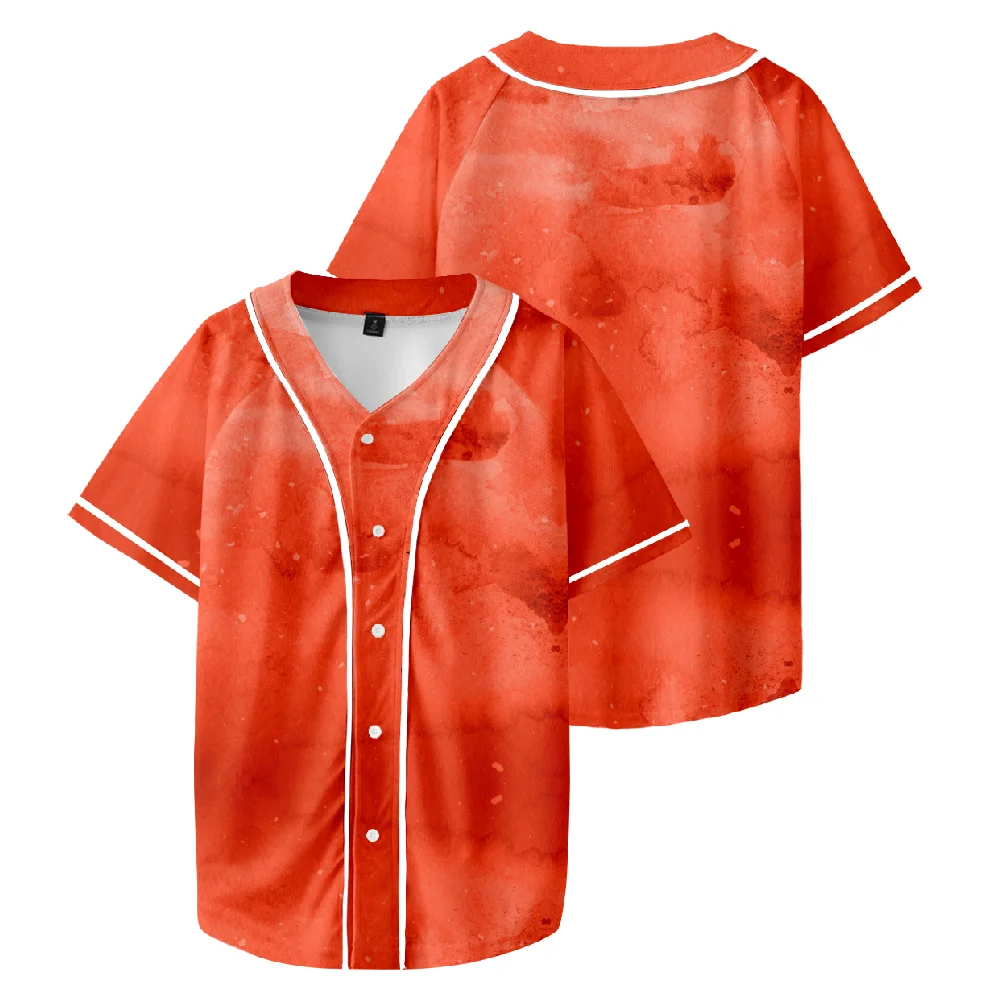 

Бейсбольная Футболка с 3D-принтом красного цвета, футболка унисекс с коротким рукавом, Повседневная Уличная одежда для женщин и мужчин