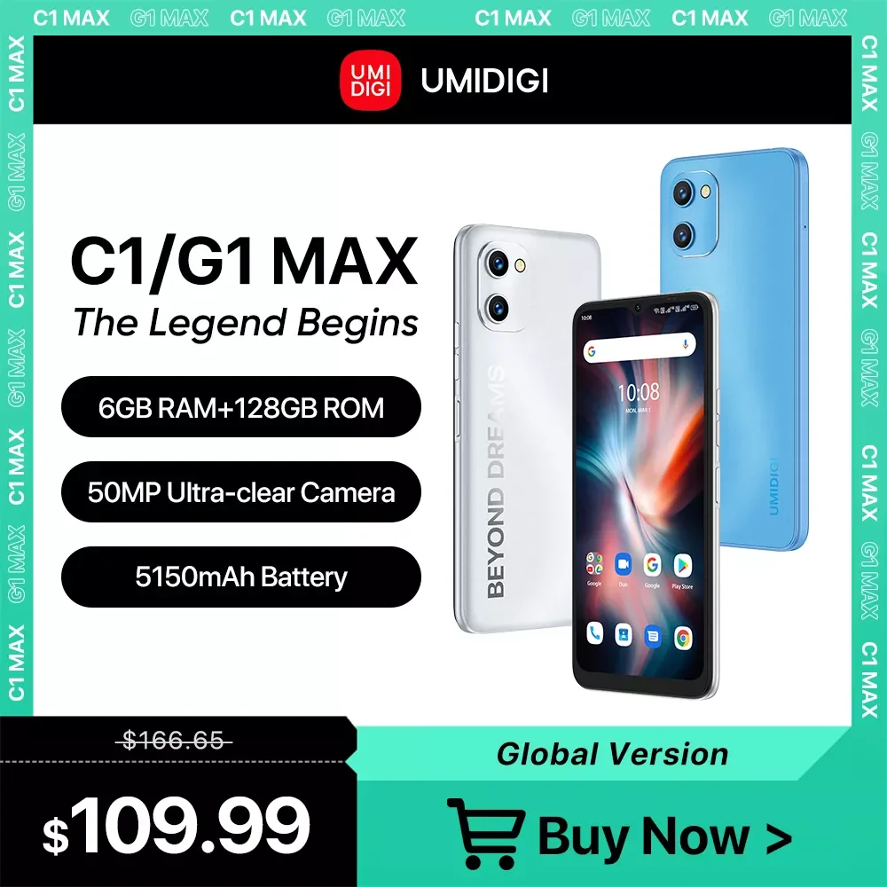 

Смартфон NEW2023 [Φ] C1 & G1 Max, 8-ядерный процессор Unisoc T610, 6 ГБ + 128 ГБ, камера 50 МП, аккумулятор 5150 мАч, сотовый телефон с двумя SIM-картами