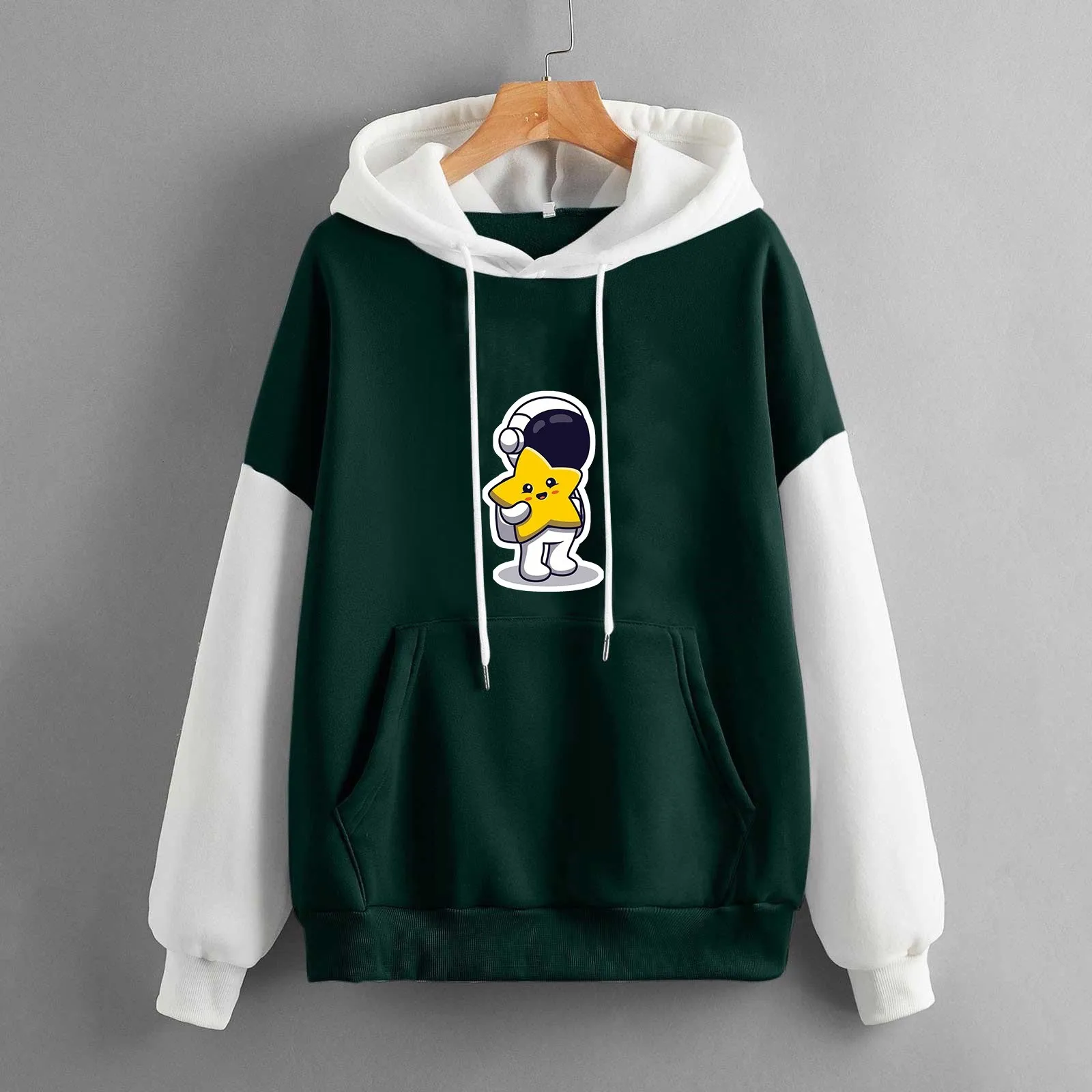 

Womens Casual Long Sleeve Printed Hoodies Pullover Drawstring Sweatshirt Blouse Top Soft Jackets Women Pullover Hoodie Women