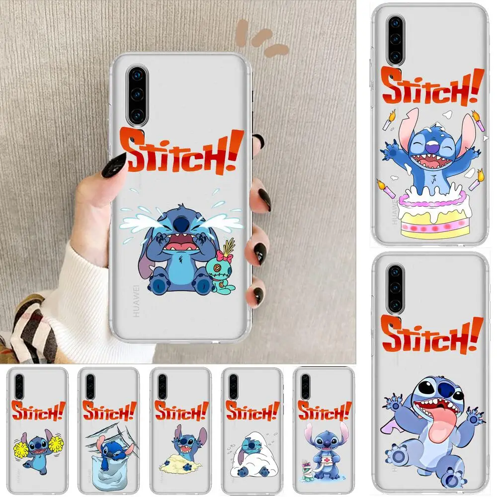 

Disney Stitch animation Anime Phone Case For Huawei p50 P40 P30 P20 P10 P9 P8 Lite E Pro Plus Etui Coque Painting Hoesjes comi