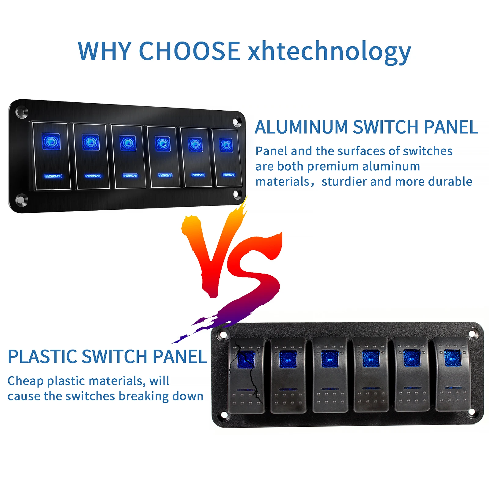 2/3/4/6/8 кнопочный кулисный переключатель панель для Jeep Boat Marine Car 12В 24В