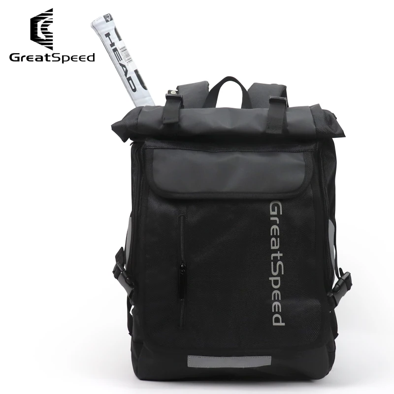 GreatSpeed Tennis Racket Bag Badminton Backpack with Show Compartment for 2 Rackets Female Male Racquet Sports Bags