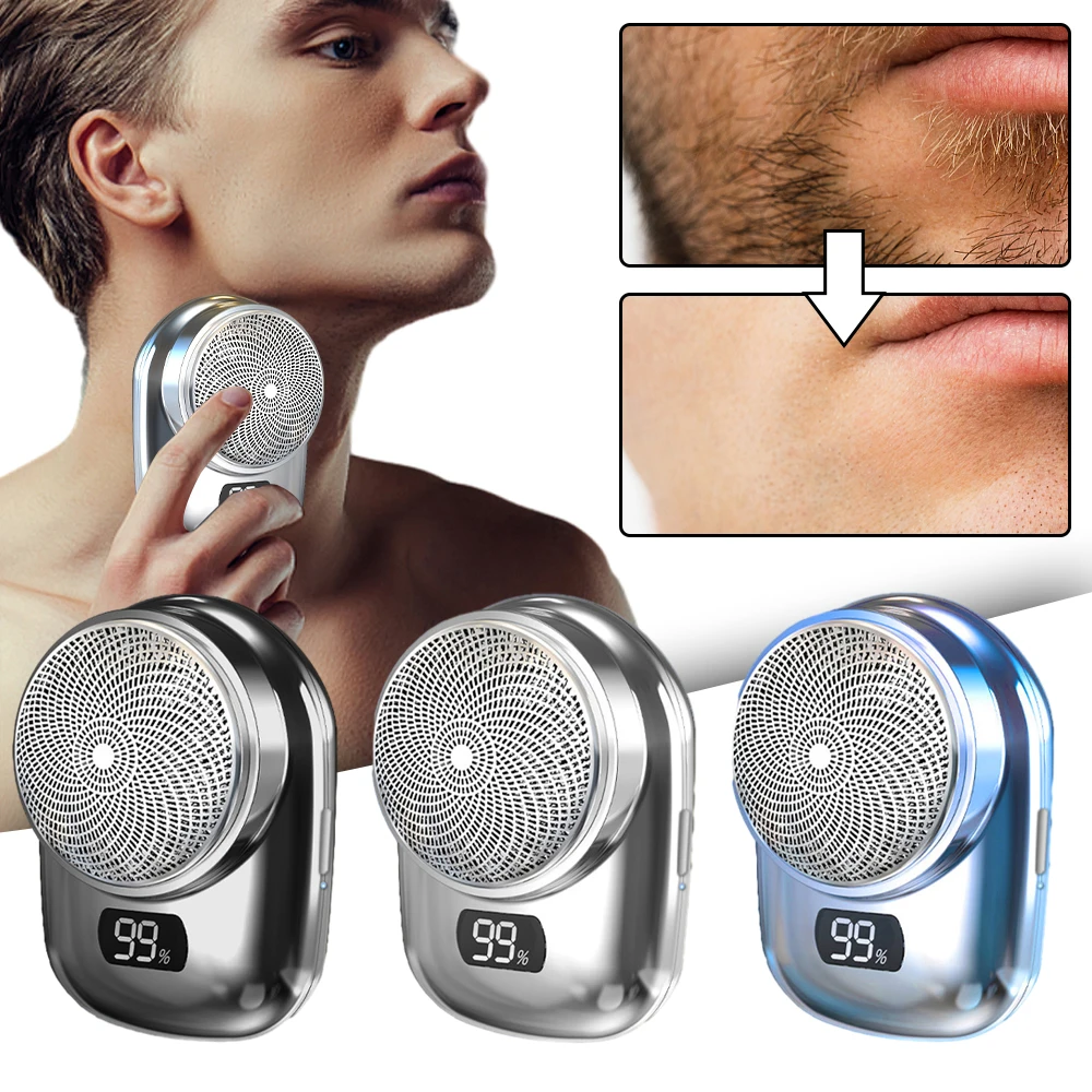 For Men Pocket Size Washable Rechargeable Trimmer Knive Face Beard Waterproof Wet Dry Razor Hair Trimmer