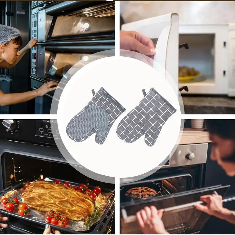 Кухонные прихватки для духовки перчатки гриля набор нескользящих прихватков
