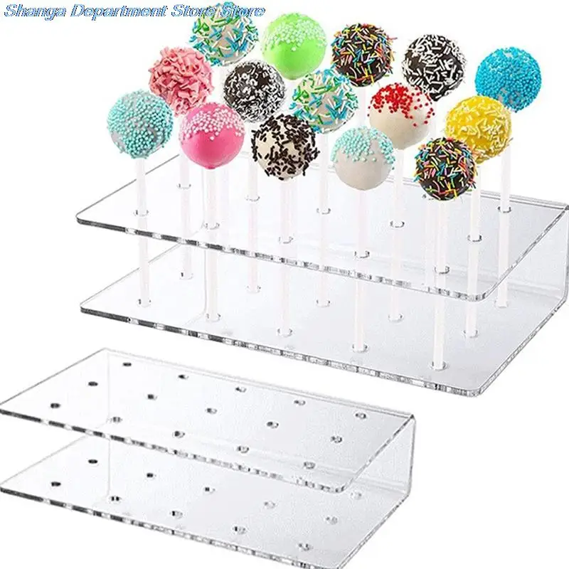 

Подставка для леденцов и тортов, прозрачный прочный акриловый держатель с 15 отверстиями, держатель для конфет на свадьбу, вечеринку, день ро...