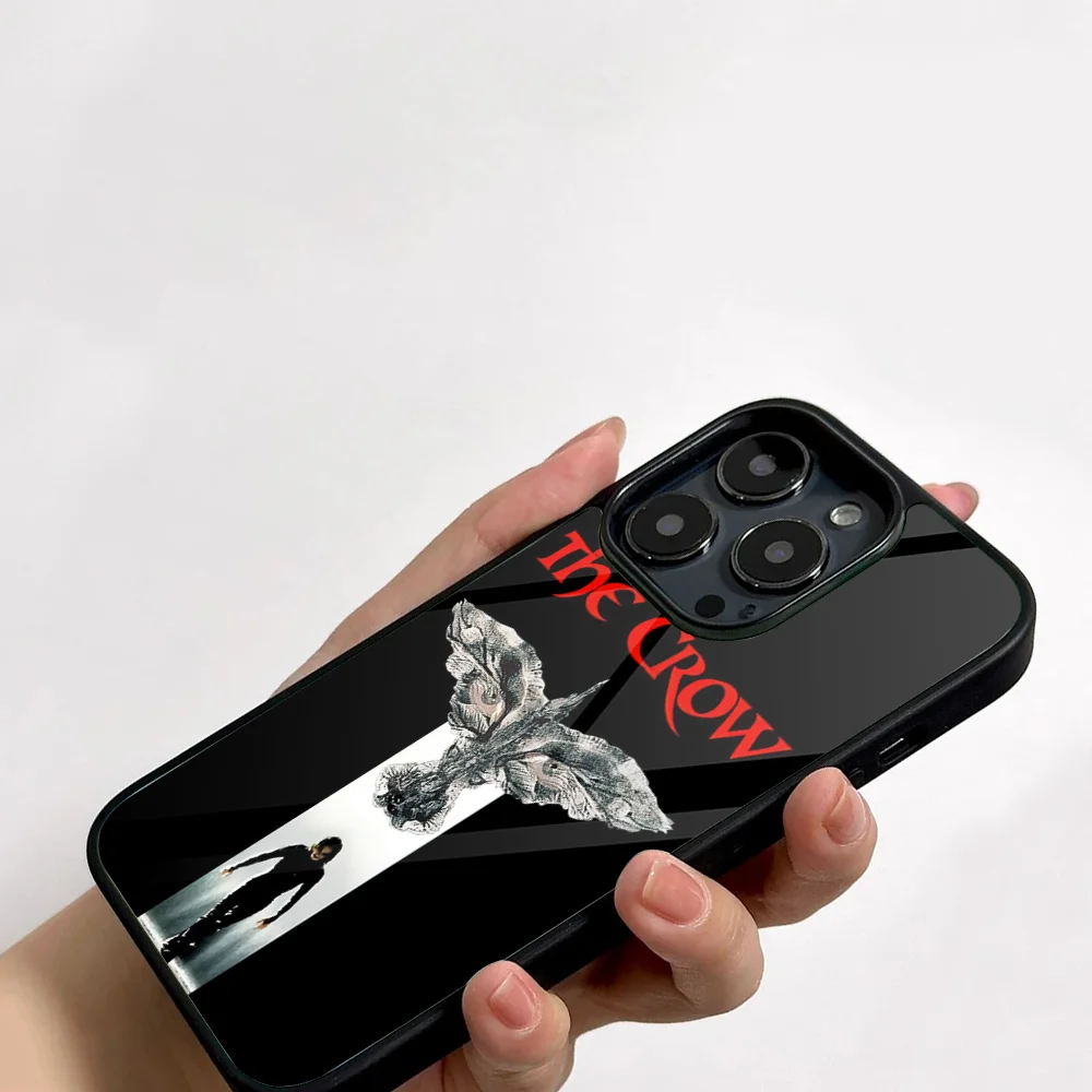 Чехол C- CROW для телефона IPhone 11 12 13 14 15 16 Plus Pro Max зеркальный акриловый чехол из